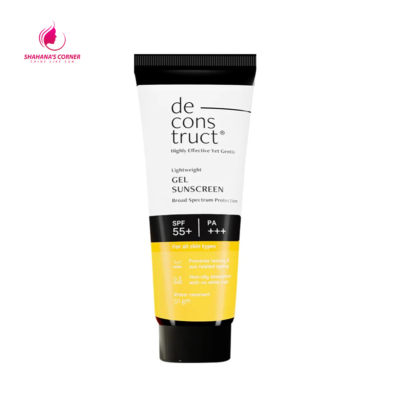 Deconstruct Lightweight Gel Water Resistant Sunscreen for Oily Skin SPF 55+ PA+++